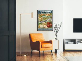 Poster vintage Edwards Desiccated Soup 4 varietà di verdure