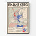 Poster Carta Storica Guerra 1939-1940 Europa