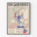 Poster cartografico storico - Un anno di guerra in Europa 1939-1940