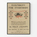 Vintage-Poster Elektrizität für alle - Industrielle Wanddekoration