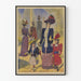 Vintage-Poster Eleganz für Frauen und Mädchen mit Reifen und Springseil