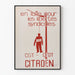 Vintage-Poster des Gewerkschaftskampfes Citroën CGT CFDT