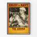 Vintage-Poster Marine Rekrutierung – Retro-Wanddekoration