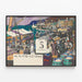 Vintage maritime port and navigation poster — framed artwork on a wall