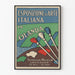 Vintage Italian Art Exhibition Poster in Amsterdam