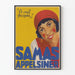 Poster vintage Samas Arance con ritratto femminile sorridente