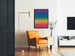 Buntes Vintage-Poster mit Reisepassstempeln