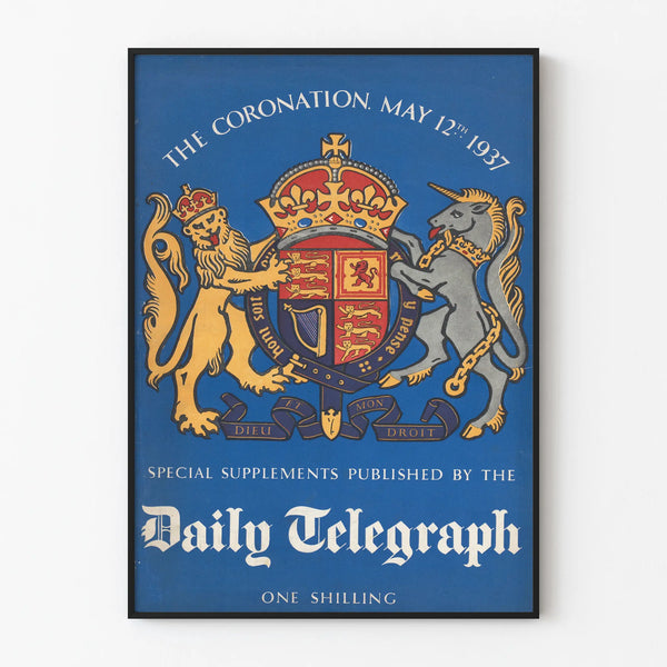 Poster vintage Daily Telegraph - Incoronazione di Giorgio VI 1937