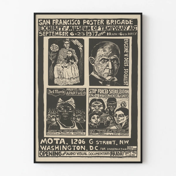Poster Vintage San Francisco Poster Brigade - Esposizione 1977 Museo d'Arte Temporanea