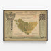 Poster Cartina Viticola di Cognac delle Due Charentes - Esposizione Collettiva 1895 — quadro incorniciato alla parete