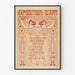 Vintage art exhibition poster at the modern museum