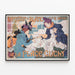 Vintage-Poster für die Ausstellung von Weiß am Place Clichy — gerahmtes Bild an der Wand