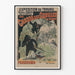 Vintage-Poster zur Ausstellung über Arbeit – Gibbon-Jagd im Gabun