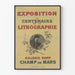 Vintage exhibition poster centenary lithograph Galerie Rapp