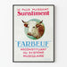 Vintage Farbœuf advertising poster for muscle overfeeding