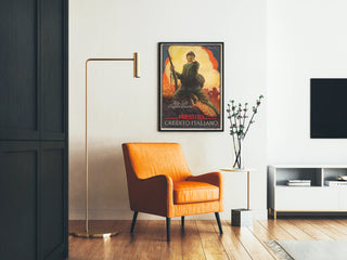 Italienisches Militärpropagandaposter - Vintage-Poster für Wanddekoration