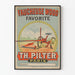 Vintage-Poster Sensenmann Wood TH. Pilter Paris Retro-Wanddekoration