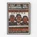 Poster advocating for the right to decent housing and against evictions