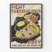 Vintage poster against tuberculosis - Follow health guidelines