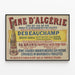 Vintage-Poster Feine Algerien Branntwein aus Wein Wanddekoration — gerahmtes Bild an der Wand