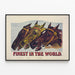 Poster equestre vintage Cavalli più raffinati al mondo — quadro incorniciato alla parete