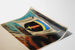 Poster bandiera con spada in fiamme e scudo