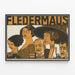 Poster murale vintage Fledermaus in stile art déco — quadro incorniciato alla parete