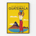 Vintage-Reise-Poster Guatemala - Bunte Wanddekoration