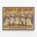Vintage-Poster Folies Bergère Les Sisters Barrison - Retro-Wanddekoration — gerahmtes Bild an der Wand