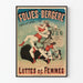 Poster vintage Folies Bergère - Spettacolo Lotta delle Donne