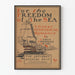 Poster decorativo storico Per la libertà del mare