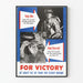 Poster Vintage Per la Vittoria - Propaganda sui Titoli di Guerra