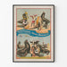 Poster vintage della compagnia di leoni marini e otarie Forepaugh & Sells Brothers