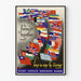 Vintage Poster of the Post Office Savings Bank with World Flags