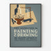 Vintage-Poster "Free Instruction in Painting & Drawing"