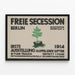 Poster of the Free Secession Berlin 1914 - Kurfürstendamm Exhibition — framed artwork on a wall