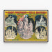 Poster artistico vintage Adam Forepaugh e Sells Brothers - Statue e scene classiche — quadro incorniciato alla parete