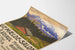 Vintage-Poster für Wanddekoration Chalet im Alpenstil und Wälder in Basel