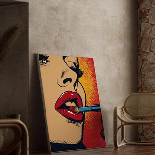 Tableau Pop Art - Rouge à Lèvres | Reproduction Tableau Décoration murale affiche copie