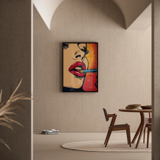 Tableau Pop Art - Rouge à Lèvres | Reproduction Tableau Décoration murale affiche copie
