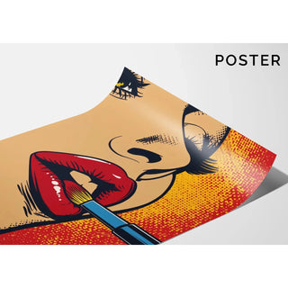 Tableau Pop Art - Rouge à Lèvres | Reproduction Tableau Décoration murale affiche copie