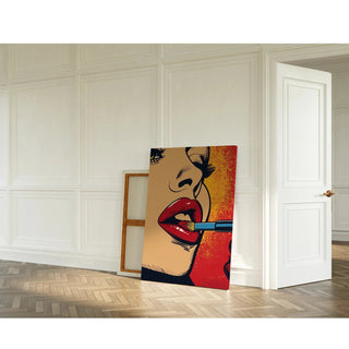 Tableau Pop Art - Rouge à Lèvres | Reproduction Tableau Décoration murale affiche copie