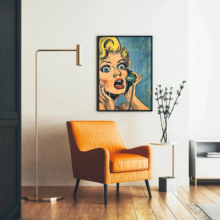 Tableau Pop Art - Surprise au Téléphone | Reproduction Tableau Décoration murale affiche copie