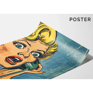 Tableau Pop Art - Surprise au Téléphone | Reproduction Tableau Décoration murale affiche copie
