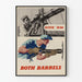 Vintage-Militärposter 'Give 'Em Both Barrels' - Retro-Wanddekoration