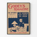 Poster vintage del magazine Godey's su Anna Ella Carroll