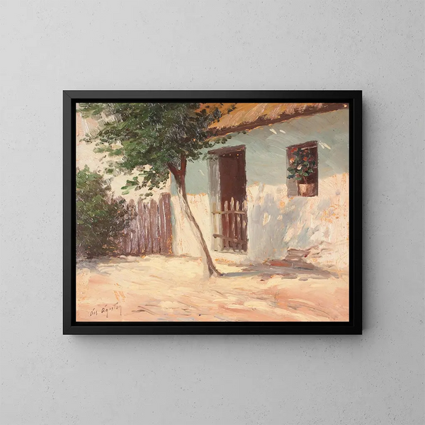 Auf dem Bauernhof - Ágoston Cs — gerahmtes Bild an der Wand