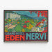 Vintage-Poster Großes Hotel Eden Nervi - Elegante Wanddekoration — gerahmtes Bild an der Wand