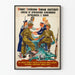 Poster murale vintage collaborazione alleata contro il nazismo