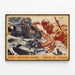 Vintage-Wandposter 'Grüße an die sowjetischen Helden' Artem Legrand — gerahmtes Bild an der Wand